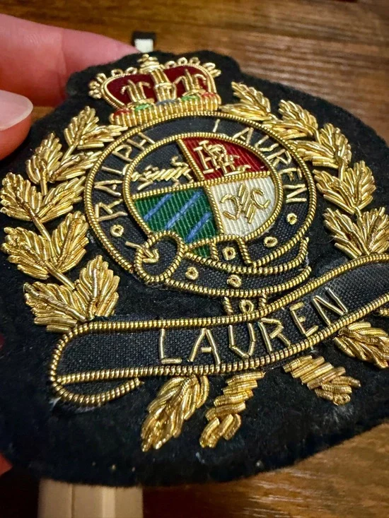 Ralph Lauren Embroidered Crest Patch - Black, Gold, Red - Picture 6 of 6